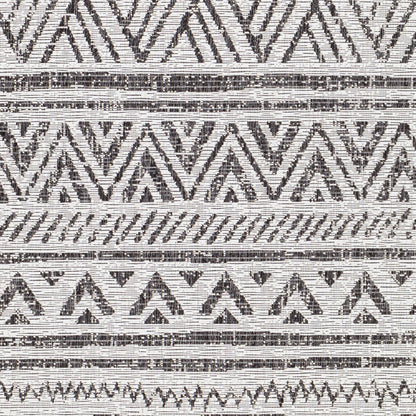 TITI Indoor & Outdoor Geometric Black Area Rug