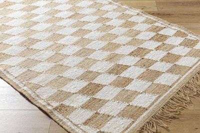 Tiria Diamond Checkered Jute Tasseled Rug