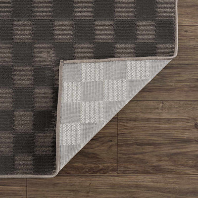 Truls Black Gambit Washable Rug