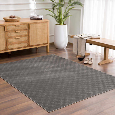 Truls Black Gambit Washable Rug