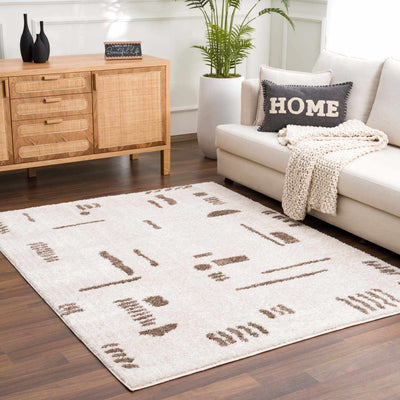 Azriel Brown Washable Area Rug