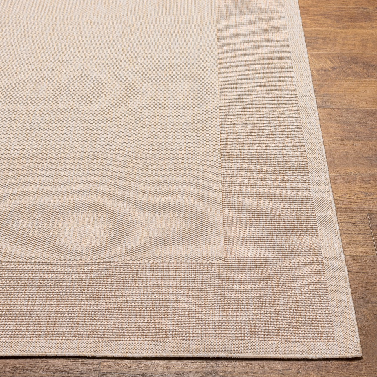 LAYLA Indoor & Outdoor Cottage Jute-Look Beige Area Rug Front