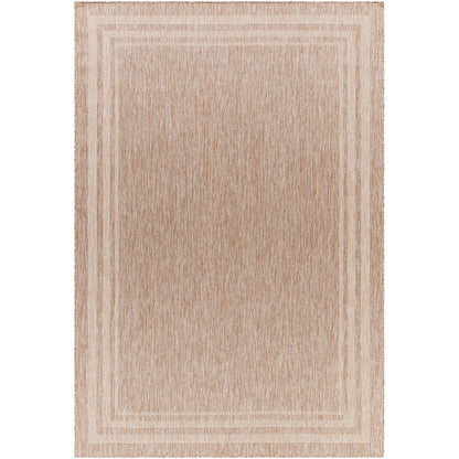 GEORGIA Indoor & Outdoor Cottage Jute-Look Brown Area Rug