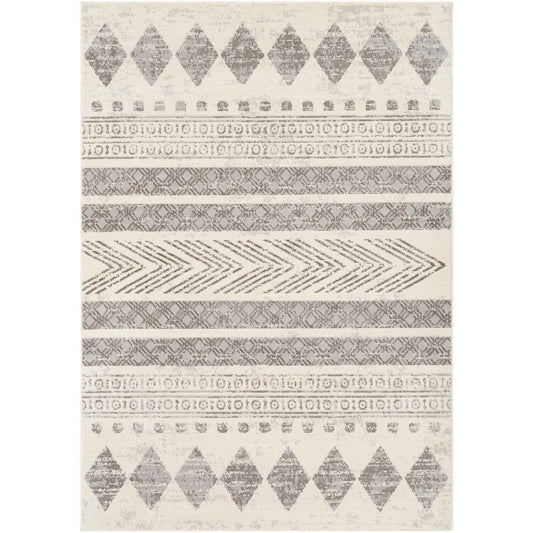 WAIFU Scandi Modern Light Grey Area Rug Flat