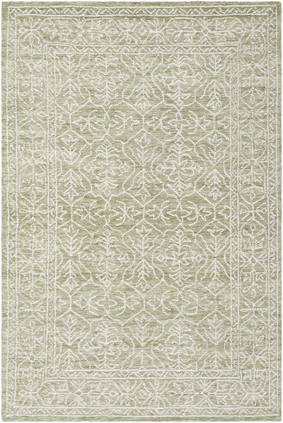 Yadid Green Wool Area Rug