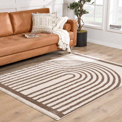 Yasuo Brown Washable Area Rug