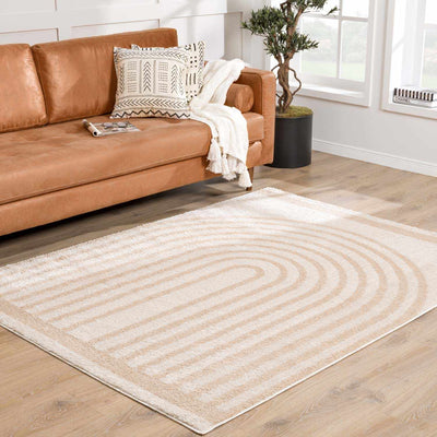 Yasuo Beige Washable Area Rug