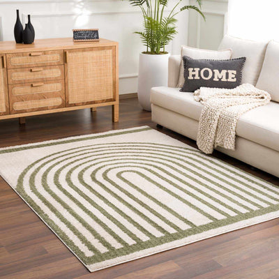 Yasuo Green Washable Area Rug