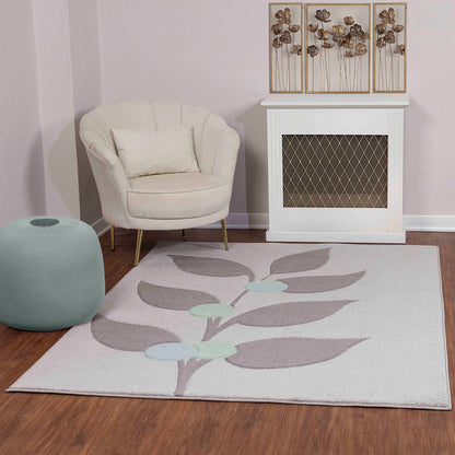 YURI Scandi Modern Grey Area Rug Roomscene