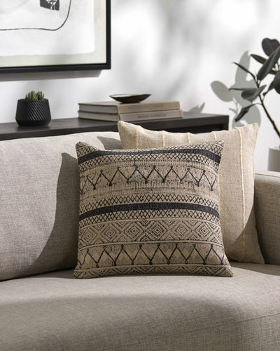 Calliope Monochrome Patterned Throw Pillow