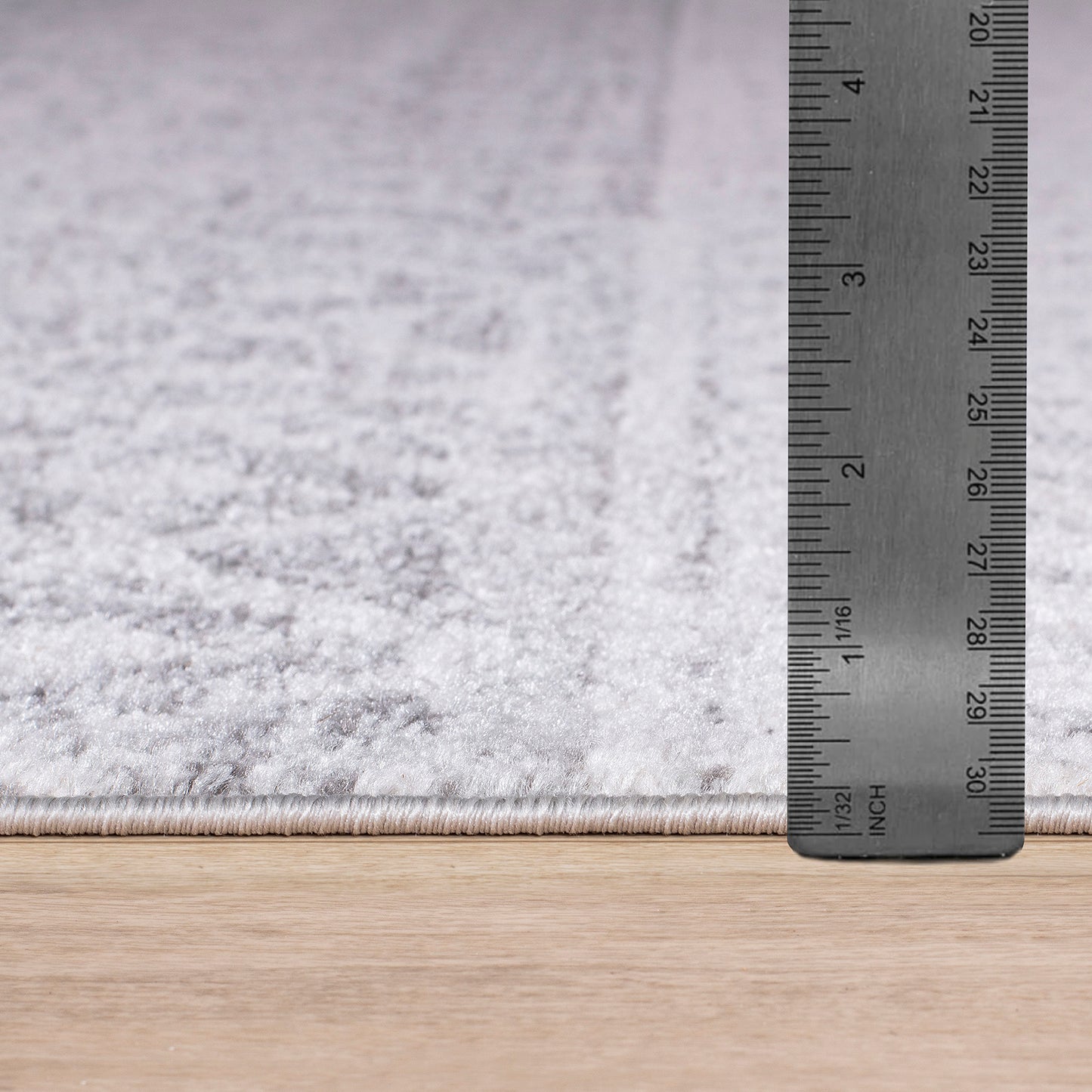 MILA Scandi Geometric Light Grey/White Area Rug Pile