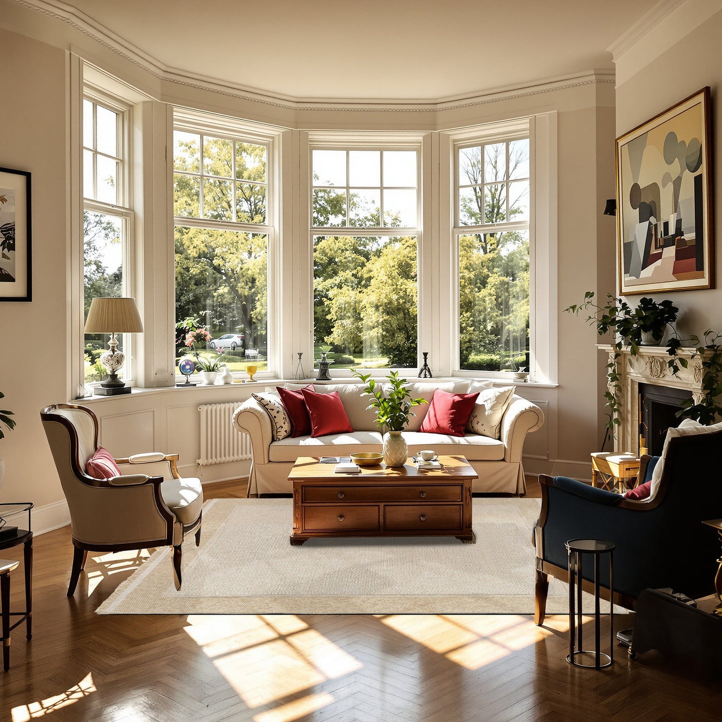 JENNY Indoor & Outdoor Cottage Jute-Look Beige/Tan Area Rug