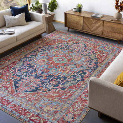 Pauline Red Medallion Performance Rug