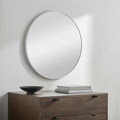 Pontalina Round White Mirror