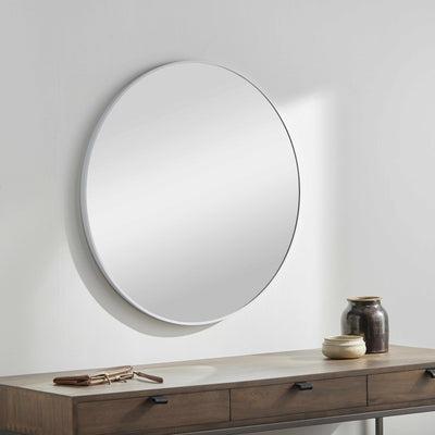 Pontalina Round White Mirror