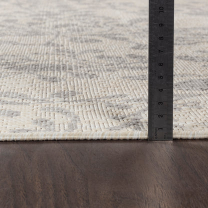 MOLLY Indoor & Outdoor Cottage Light Grey/Beige Area Rug Pile
