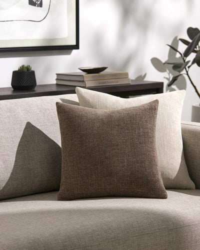 Reijo Brown Linen Look Accent Pillow