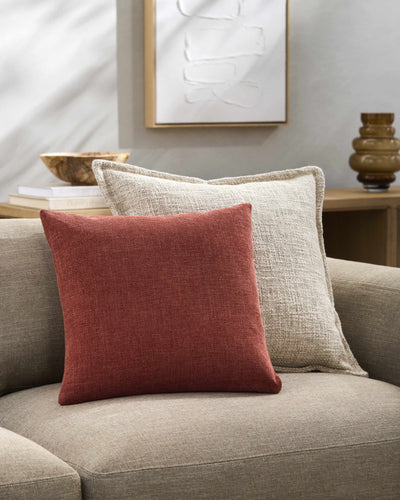 Reijo Terracotta Linen Look Accent Pillow