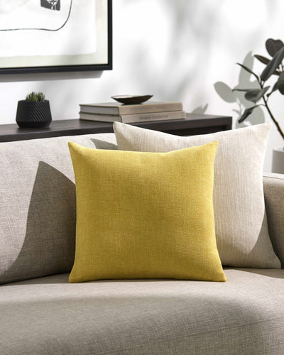 Reijo Yellow Linen Look Accent Pillow