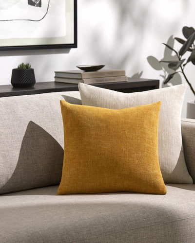 Reijo Mustard Linen Look Accent Pillow