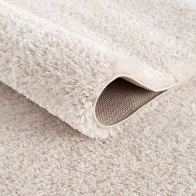 Heavenly Solid Beige Plush Rug