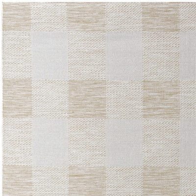 Meris Beige Plaid Area Rug