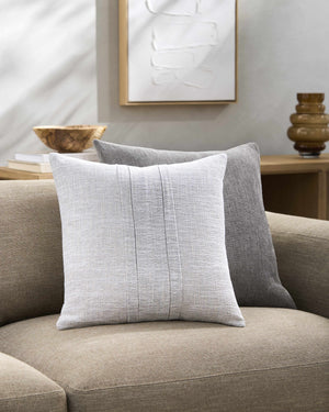 Stash Gray Cotton Throw Pillow