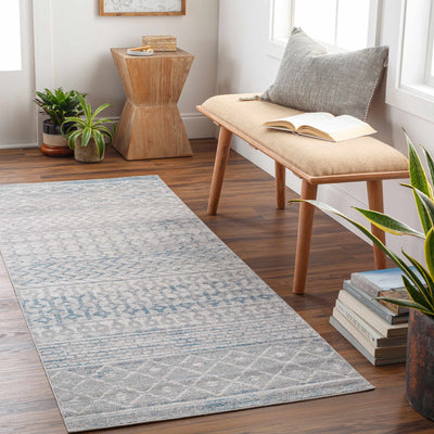 Tambac Blue & Gray Washable Area Rug - Clearance