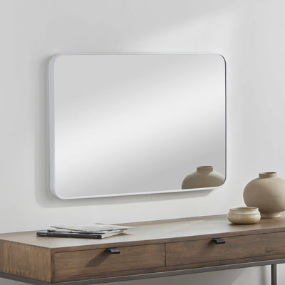 Sustinente White Carved Mirror