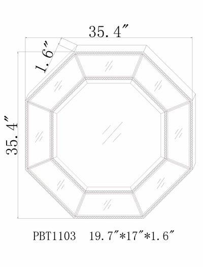 Swellendam Gold Octagonal Mirror