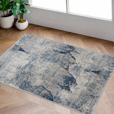 Creighton Blue Marble Rug