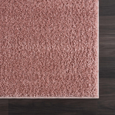 Judy Solid Pink Washable Shag Rug