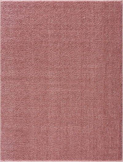 Judy Solid Pink Washable Shag Rug