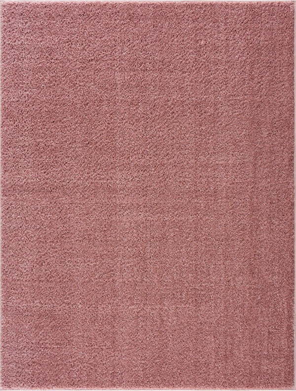 Judy Solid Pink Washable Shag Rug