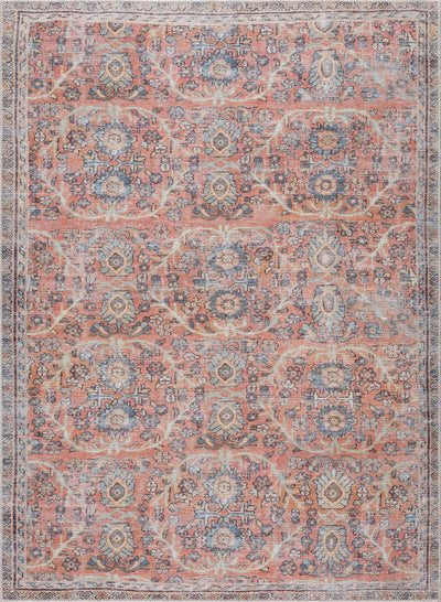 Urpi Rose & Blue Washable Area Rug - Clearance