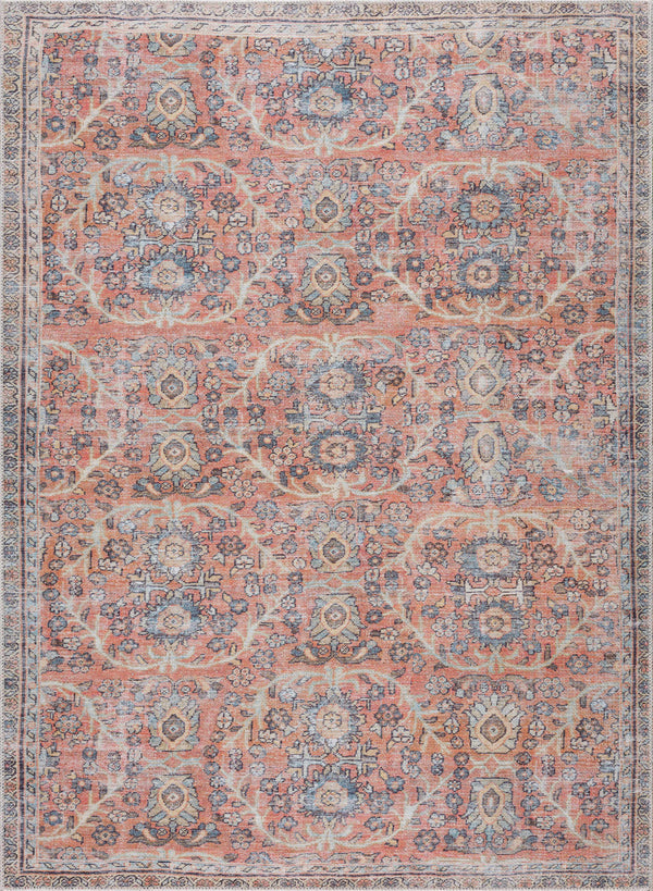 Urpi Rose & Blue Washable Area Rug - Clearance