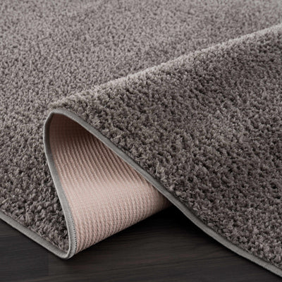 Judy Solid Dark Gray Washable Shag Rug