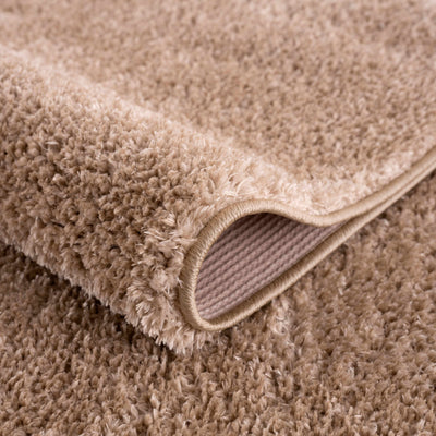 Judy Solid Brown Washable Shag Rug