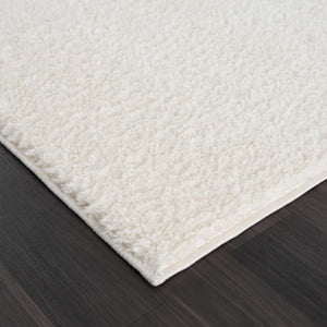 Judy Solid White Washable Shag Rug