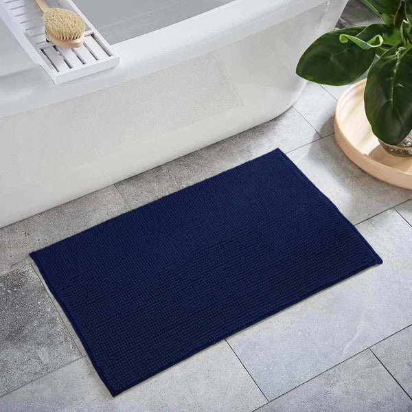 Washable Bath Mat, Navy Blue