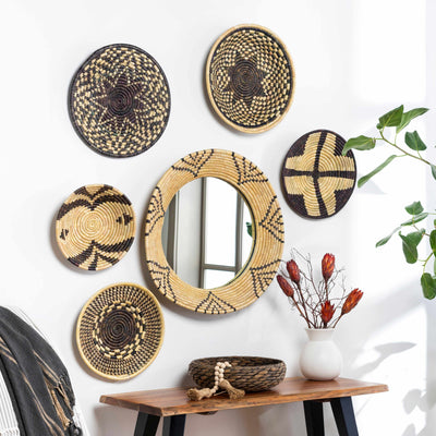 Ipilan Moonj Grass Starburst Round Mirror