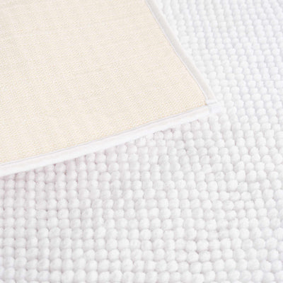 Washable Bath Mat, White