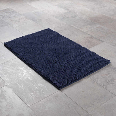 Washable Bath Mat, Navy Blue