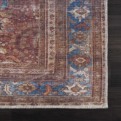 Persian Style Rust Baki Washable Rug