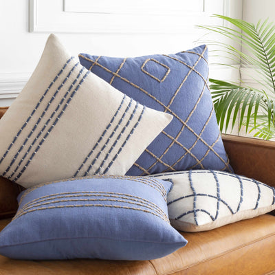 Gordo Navy Striped Throw Pillow