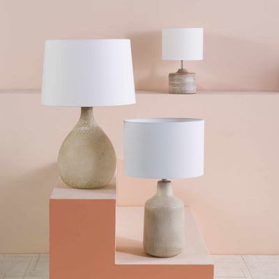 Quezon Beige Resin Table Lamp