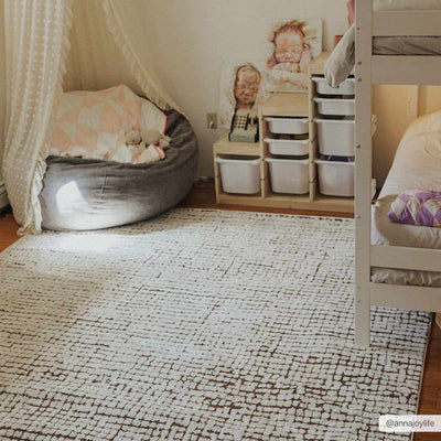 Keita Cream & Brown Area Rug