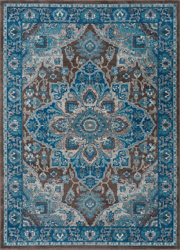 Mardin Turquoise Medallion Boutique Rug