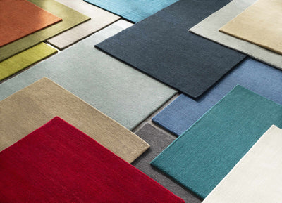 Brockton Solid Wool Teal Area Rug