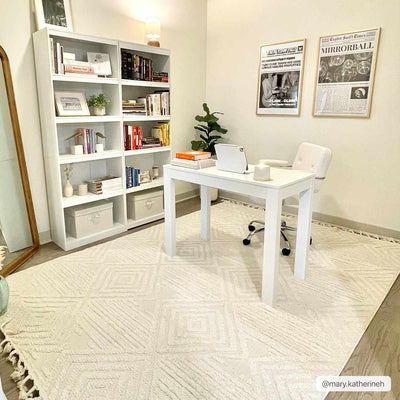 Manyas Embossed Bone Area Rug